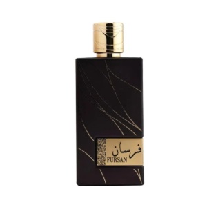 Fursan Brown 100 ml EDP Spray bottle by Khadlaj Perfumes in bold brown, featuring bergamot, sandalwood, and patchouli notes.