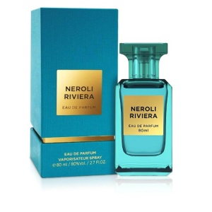 Neroli Riviera 100ml EDP bottle by Fragrance World, featuring bergamot, neroli, and amber in a citrus-floral scent.