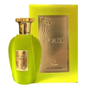 Voux Zingy by Paris Corner 100ml EDP bottle, featuring basil, bergamot, and musk in a unisex citrus fragrance.