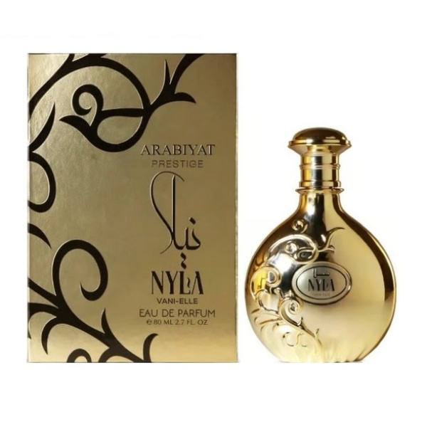 Nyla Vani-Elle by Arabiyat Prestige – unisex fragrance with vanilla bean, jasmine, caramel, amber, tonka, and musk.