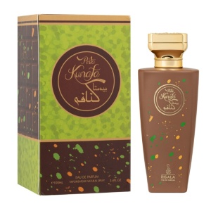 Pista Kunafa by Risala – a 2025 unisex gourmand fragrance with pistachio, praline, caramel, and vanilla. Sweet, nutty, and creamy scent.