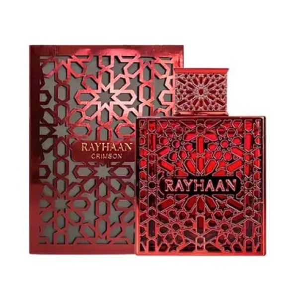 Crimson by Rayhaan Perfumes – men’s fragrance with cardamom, cinnamon, pink pepper, patchouli, tonka bean, benzoin, and vanilla.